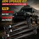 4PCS Adjustable 0-6" Lift Rear Upper & Lower Control Arm for 2009-2018 RAM 1500 & 2020-2021 Jeep Gladiator, Heavy Duty Suspension Upgrade Replacement Parts