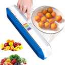 Plastic Wrap Dispenser with Cutter, Reusable Cling Film Dispenser, Cling Wrap Dispenser with Slide Cutter, Also for Aluminum Foil, Tin Foil, Baking Paper (XL)