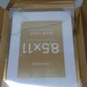 Homeforia 8.5x11 Picture Frame Bronze, High End Metal Brass Frame 8.5 x 11 with Mat 6 by 8 Photo, 11x8.5 Frames Matted to 6x8 Print, 8.5by11 Wall or Tabletop Frames, Tempered Glass, Wall Kit, Set of 1