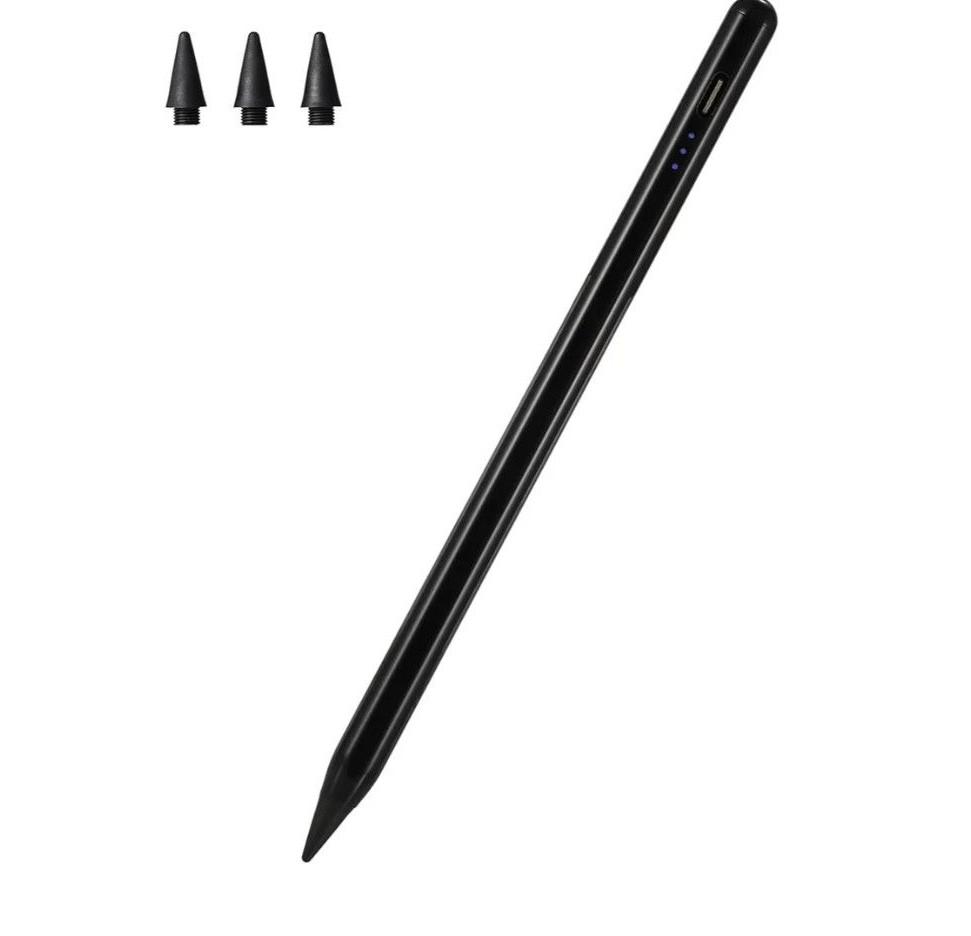Stylus Pen for iPad A16 11th 10th 9th 8th 7th 6th Generation, iPad Pro 12.9 11 13 inch M4, iPad Air M3 M2 5th 4th 3rd Gen, iPad Mini A17 Pro 7 6 5, for Apple Pencil Pro 1st 2nd Gen Alternative (Black)