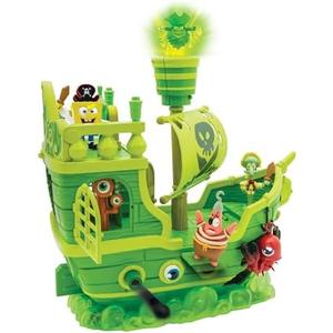 Spongebob Squarepants Movie: The Search for Squarepants - The Flying Dutchman’s Ship Playset with 6 Exclusive Figures, Lights, Motion & Hidden Features for Kids Ages 3+