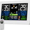 Weather Station Wireless Indoor Outdoor Thermometer, Digital Thermometer with Remote Sensor, A