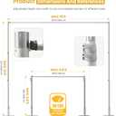 Jiang&Rong 10ft x 10ft Adjustable Backdrop Stand Kit - Heavy Duty Pipe and Drape Stand for Wedding, Birthday Party, Banquet Decorations (Silver)