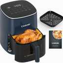CARORI 6QT Air Fryer with Viewing Window, 12 Cooking Presets, 1700W Fast & Even Cooking, Max 400℉ Crisping, Bake, Roast, Reheat & Dehydrate, Large Nonstick Basket, Dishwasher Safe, Dark Blue, 6 Quarts