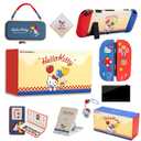 Kuitmor Switch Accessories Bundle for Switch 2017:Carrying Case, Protective Case, Game Card Case, Screen Protector, Playstand, Thumb Grip Caps and More (10 in 1)