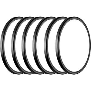 6Pack 3200lm LED Flush Mount Ceiling Light, Super Slim 12 inch LED Ceiling Light, 5000K LED Ceiling Light for Bedroom, Living Room, Dining Room (Black, Six Pack)