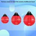 Boat Mooring Buoy 10/12/15 inch,Round Boat Fender Ball Boat Buoy Ball,Inflatable Boat Fender Dock Bumper Ball Anchor Buoy Suitable for Yachts Marinas Sailboats Ski Boats, 15"x18"