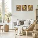 RLTXBUK 3 Pack Vintage Floral Diamond Art Kits, Cottagecore Wildflower Botanical Gem Diamond Painting Art Kits for Adults Beginners, Cottagecore Room Decor 9.8x11.8 Inch