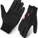 Generic Winter Running Cycling Hiking Gloves, Black, Men's, Sports, Windproof, Touch Screen, Adult, Unisex Adult Multi-Sport Gloves, L