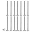 MroMax 50Pcs M4 x 50mm Truss Head Phillips Machine Screws for Cabinet Drawer Knob Pull Handle, 304 Stainless Steel 18-8, Fully Thread, Metric Silver Gray Cross Head Screws Bolt