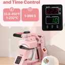 VEVOR Hat Heat Press Machine, with 2pcs Interchangeable Platens, Precise Temperature and Time Control, Hat Press for HTV Iron On and Sublimation Projects, for Caps, Headbands, Cuffs, Face Masks, Pink