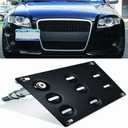 (A) GS Front Bumper Tow Hook License Plate Relocator Adapter Bracket Tag Holder for Audi 2008-2016 A4/S4/RS4(Only B8) | 2008-2017 A5/S5/RS5 | 2009-2017 Q5 | 2015-2018 TT/TTS/TTRS | 2010-2016 Allroad