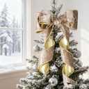 LaRibbons Brown Velvet Ribbon Wired, Luxury Christmas Ribbon for Gift Wrapping, Tree, Wreath Bows, Outdoor and Holiday Decor  2.5 Inch x 10 Yards (Camel)