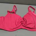 Women's Underwire Bikini Top - Push Up Swimsuit Top Only Twist Front Bathing Suit 2025 Retro Swim Bra (Pink, S)