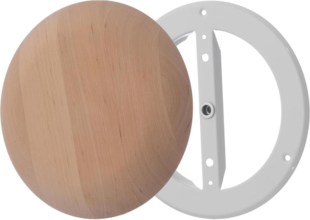 Steinberg14 (no resin) Wooden Vent Cover 5 inch - Universal Supply and Exhaust Valve - Adjustable Vent Cover - Round Wall Ceiling Vent - Wooden Air Diffuser - Sauna Vent Cover with Black Alder Wood