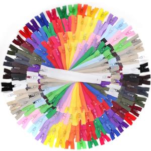 YAKA 80pcs 7 Inches 9 Inches 12 Inches 16 Inches Mixed Nylon Coil Zippers Colorful Sewing Zippers for Tailor Sewing Crafts, 20 Colors