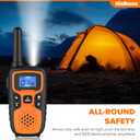 Wishouse Walkie Talkies for Adults Long Range-Rechargeable 4 Pack 2 Way Radios, Hiking Accessories Camping Gear Xmas Birthday Gift for Kids Family with Lamp,SOS Siren,NOAA Weather Alert,Easy to Use