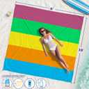 Famstar Beach Blanket Oversized Extra Large 78"X81"/10'X9',Waterproof Sandproof Beach Blanket 2-8 Adults Lightweight Durable for Travel Camping Hiking Picnic