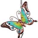Sunset Vista Designs Metal and Glass Butterfly Bouncy Hanging Decoration