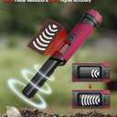 DR.ÖTEK Metal Detector Pinpointer for Adults & Kids, IP68 Fully Waterproof underwater metal detector wand Handheld Pin Pointer with LCD Screen & LED Light, 360°High Sensitivity Accuracy Detection, Red
