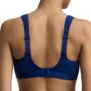 Champion Women's Sports Bra, High-Impact, Maximum Support, Breathable, Moisture-Wicking Fabric (Blue, L)
