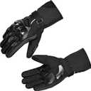 WESTWOOD FOX Motorcycle Gloves Winter Motorbike Gloves for Men and Women, Splashproof Motorcycle Gloves, Touchscreen Lightweight Warm Riding Gloves for BMX, ATV, UTV Mountain Biking (Small, Black Grey)