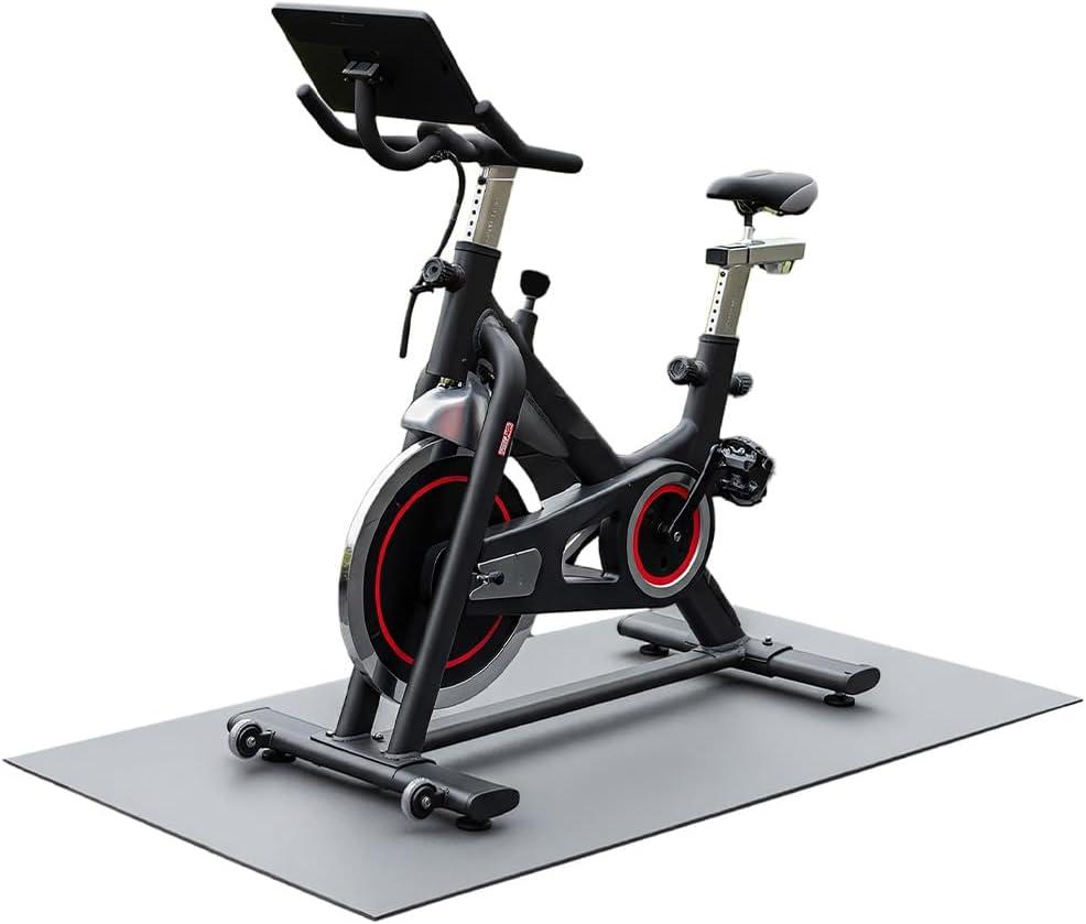 Rubber-Cal TFS-121 Exercise Bike Mats - 5mm x 4ft x 6ft - Light Brown