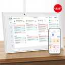 Digital Calendar, 15.6 Inch Wall Planner Electronic Calendar&Chore Chart,1080P Full HD Interactive Touchscreen Smart Touchscreen Interactive Display for Family Schedules  Wall Mount Included, Great for Organizing Your 2025-2026 White