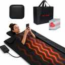 Infrared Sauna Blanket –Low EMF Safe with Support Pillow,Size 6 ft x 2.6 ft,Durable PU Leather Cover Detox & Relaxation at Home Adjustable Timer,5 Pcs Detox Bags,Gifts for Family, Full Body
