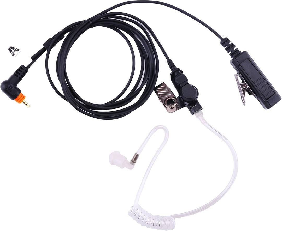 Earpiece Headset Compatible with SL300 SL7550 7580 SL4000 SL3500e SL1K SL1M Walkie Talkie 2 Way Radio,with Acoustic Tube Earpiece and Mic PTT (1 Pack)
