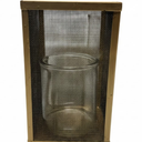 HD 10IN Metal Candleholder W/Glass