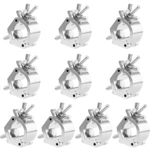 MANCHAP 10 PCS 1.18-1.38 Inch Truss Clamps, Aluminum Alloy Stage Truss Hooks for DJ, Par Light, Spotlight, Projector, Fit 30-36mm OD Tubes/Pipes, 165lbs Loading
