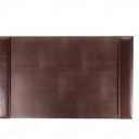 DACASSO Bonded Leather Desk Pad with Side Rails - Luxury Leather Desk Blotter for Writing (30 x 18, Brown)