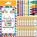 28 Packs 6 Colors Crayons Bulk Back to School Crayons Bright Color Individual Packs Assorted Colors Art Set for Kids School Supplies