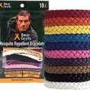 Bear Grylls Mosquito Repellent Bracelets | Crafted for Adventure | Adjustable Leather | DEET-Free | Long-Lasting Protection | Pack of 10