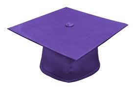 GraduationMall Matte Graduation Cap for High School & Bachelor Purple