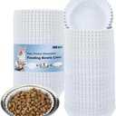 Hushee 250 Pcs Pet Disposable Feeding Bowls Liner Bulk Cat Food Bowls Small Paper Liner for Small Dogs Cats Dish Wet Food Feeding Station, 4 x 1.2 Inch