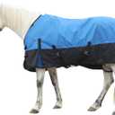 Gallopoff 1200D Ripstop Waterproof Breathable Horse Blanket (0g No Fill), Lightweight Turnout Rain Sheet, Keeps Dry in Mud & Wet Weather Blueblack 72"