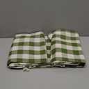 Softalker Checkered Tablecloth Rectangle, Heavy Weight Linen Cotton Gingham Outdoor Table Cloth with Tassel, Washable Wrinkle Free Buffalo Plaid Table Cover for Dining/Party/Home - 55 x 120 Inch, Sage