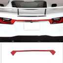 CHEAYAR Soft 3D Real Carbon Fiber Car Rear Tail Marker Trim Strip Sticker Trim Compatible with Corvette C8 Stingray Z06 Z51 2020 2021 2022 2023 Interior Decoration Accessories (Red)