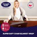The Original Office Chair Blanket by SnuggleBack; Cozy Comfy Office Desk Chair Wrap Attaches for Hands-Free Warmth. Stay Warm In The Winter or Summer. (Blue Pattern Fleece), Universal