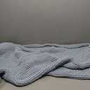 Linen Market Beddings Oversized Chunky Knit Throw Blanket-100% Ultra-Soft Acrylic Hypoallergenic - 47'' x 59'' Cozy Home Accent for Snuggling, Lounging, and Stylish Dcor (Light Blue) (Light Blue)
