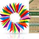 Premium Reusable Pennant Banner Flags - Multicolor Pennant Flag Banner - Outdoor Party Decorations, Rainbow Birthday Decorations, Field Day, Grand Opening, Carnival Theme Garland (46ft, 42 Large Flags)