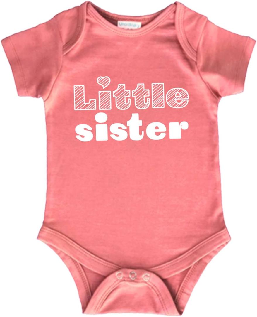 Unordinary Toddler little sister newborn outfit baby coming home bodysuit girl announcement reveal outfits girls heart