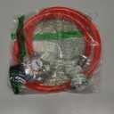 LUCKEG Mini Gas Regulator Tr21.4 Soda Charger Include Red Gas Line Assembly, Ball Lock Gas Disconnect Corny Keg Dispenser Soda Cylinders Soda Canister For Beer Homebrewing