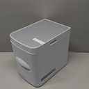 Antarctic Star Compact Refrigerator, Portable Mini Fridge, Skin Care 4L Capacity/6 Cans, for Bedroom, Car, Office & Dorm, Small Cooler for Cosmetics, Magnetic Brushed Stainless Steel Door, White