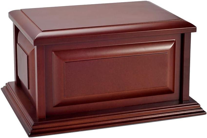 Wood Urn, Professional Wooden Urns for Human Ashes Adult,Cremation Urns (MDF) (1 Count (Pack of 1))