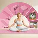 Foldable Travel Yoga Mat 72"x24"x0.24", Lightweight Non Slip Exercise Mat, Portable Folding Workout Mat for Yoga, Pilates, Stretching, Home Gym, Outdoor Fitness & Travel