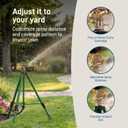 Orbit Tripod Lawn Zinc Impact Sprinkler - 360 Degree Rotating Yard Sprinkler with Adjustable Height - Heavy-Duty Zinc - High-Pressure Nozzle - for Large Lawn Coverage - 56667