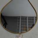 Gold Wall Mirrors Decorative Irregular Hanging Mirror 26 X 18 Inch Bathroom Wall-Mounted Mirrors Big Mirror for Living Room Dress Room